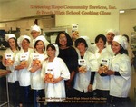 Group portrait of Arlene Jackson with the Perris High School Cooking Class