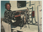 Fannie Cooper Sargeant with caught fish