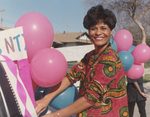 Carolyn Tillman with balloons