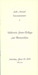 Commencement Program 1972 by CSUSB