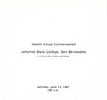 Commencement Program 1981 by CSUSB