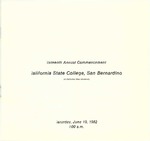 Commencement Program 1982 by CSUSB