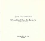Commencement Program 1984 by CSUSB