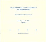 Commencement Program 1985